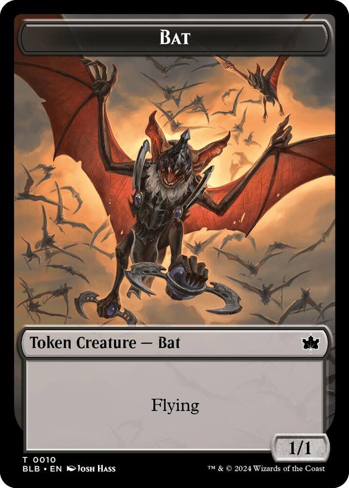 Bat // Warren Warleader Double-Sided Token (10 // 5) (BLB)