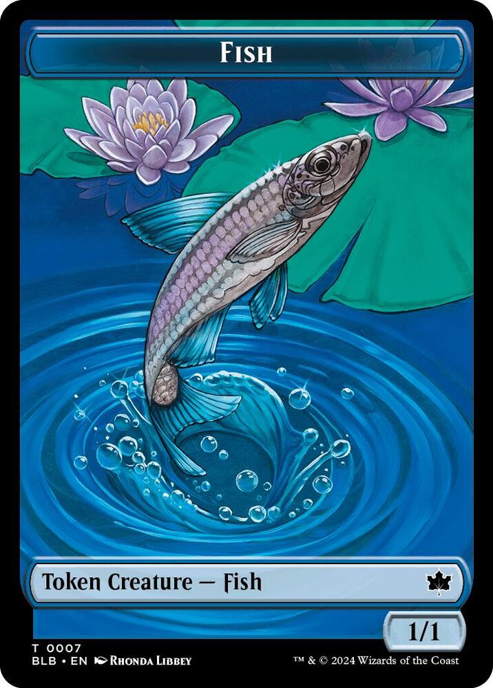 Fish // Tender Wildguide Double-Sided Token (7 // 24) (BLB)