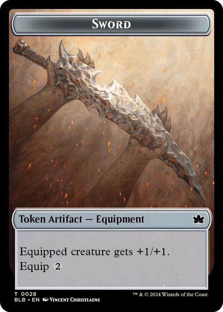 Sword // Manifold Mouse Double-Sided Token (28 // 18) (BLB)