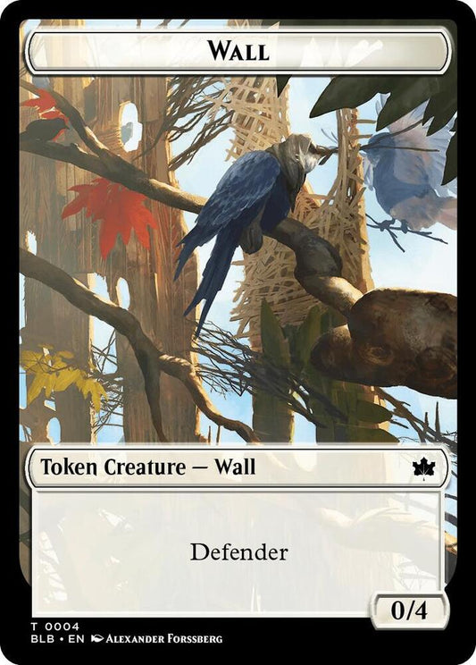 Image for Wall // Intrepid Rabbit Double-Sided Token (4 // 2) (BLB) - Magic: The Gathering