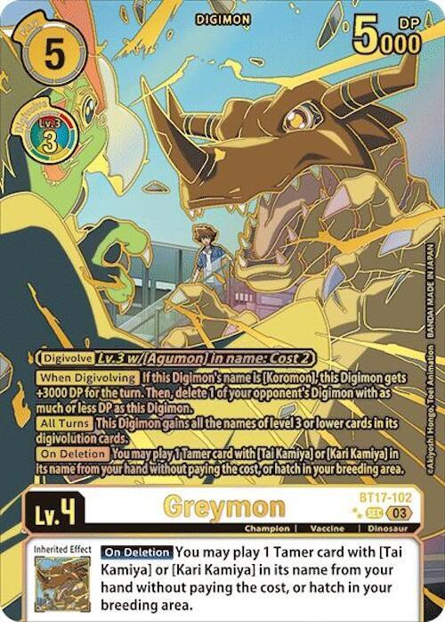 Greymon (Right) (Textured) (BT17-102 SEC) (BT-17)