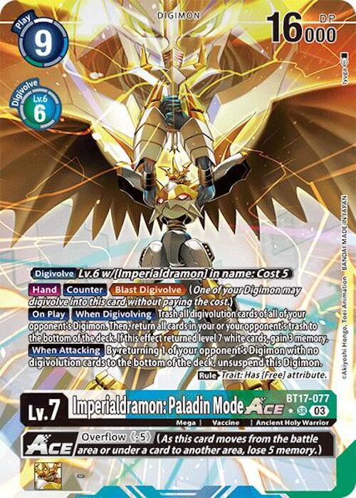 Imperialdramon: Paladin Mode ACE (Alternate Art) (BT17-077 SR) (BT-17)