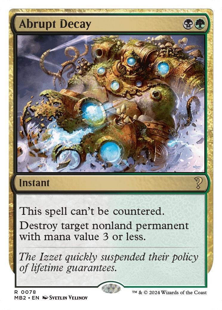 Abrupt Decay (White Border) (78) (MB2)