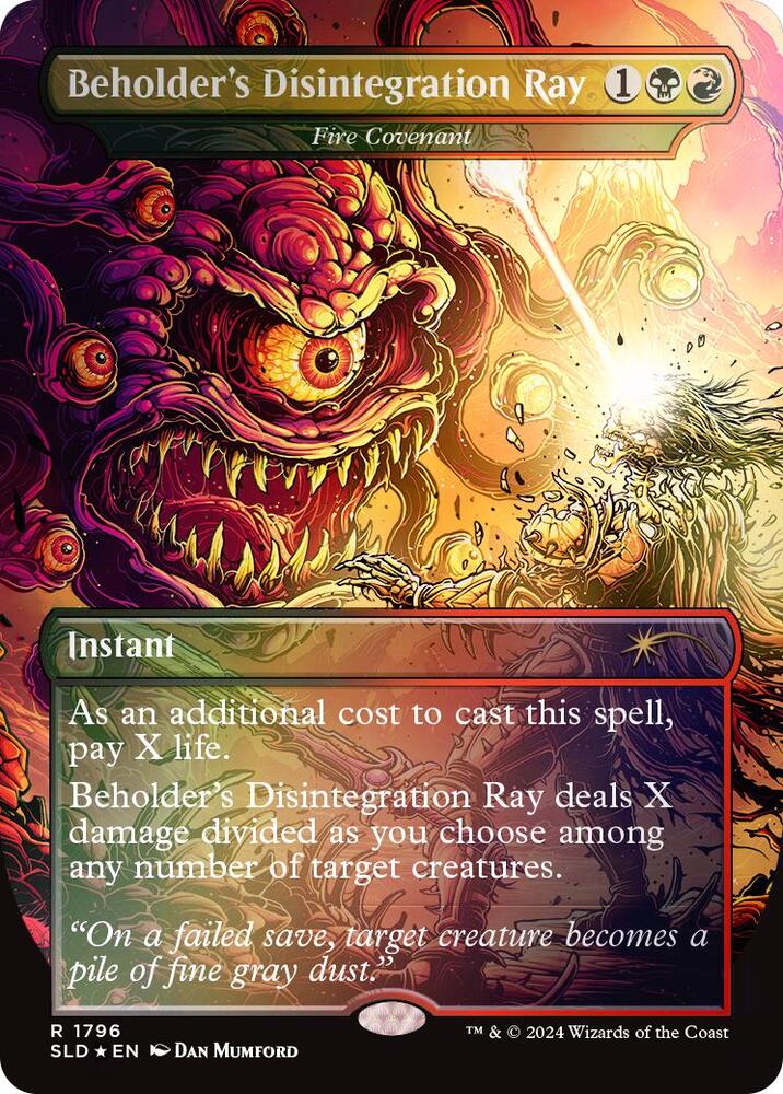Beholder's Disintegration Ray - Fire Covenant (Rainbow Foil) (1796) (SLD)
