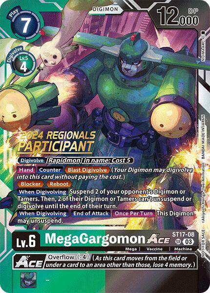 MegaGargomon ACE (2024 Regionals Participant) (ST17-08 SR) (ST-17)