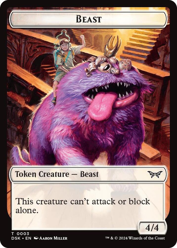 Beast // Copy Double-Sided Token (3 // 1) (DSK)