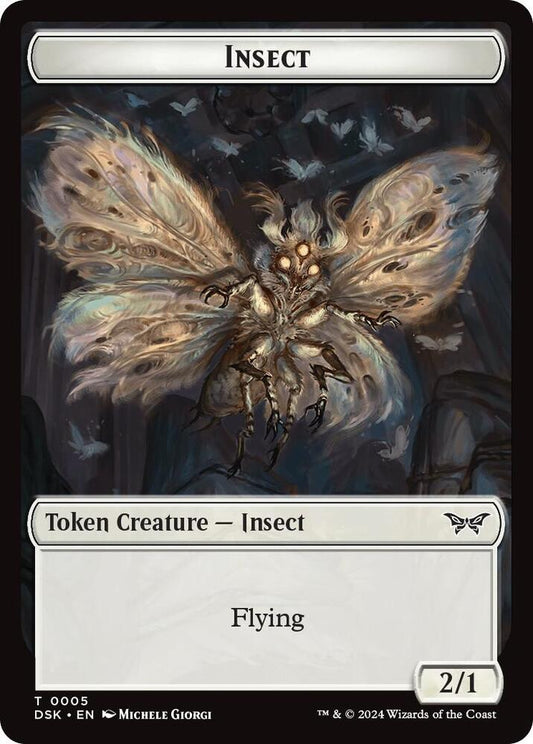 Image for Insect (0005) // Manifest Double-Sided Token (5 // 18) (DSK) - Magic: The Gathering