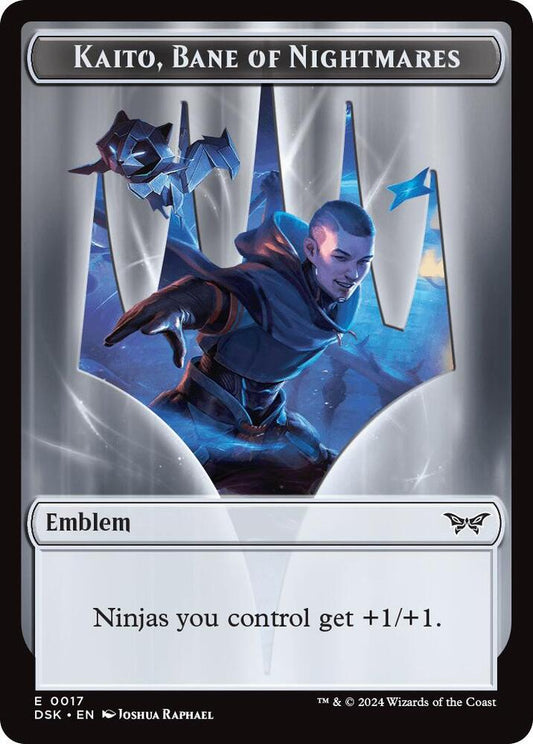 Image for Emblem - Kaito, Bane of Nightmares // Gremlin Double-Sided Token (17 // 11) (DSK) - Magic: The Gathering