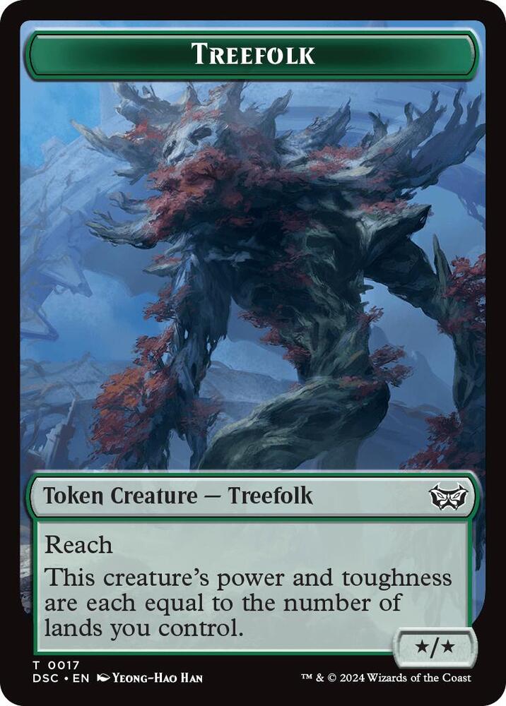 Treefolk // Spider Double-Sided Token (17 // 16) (DSC)