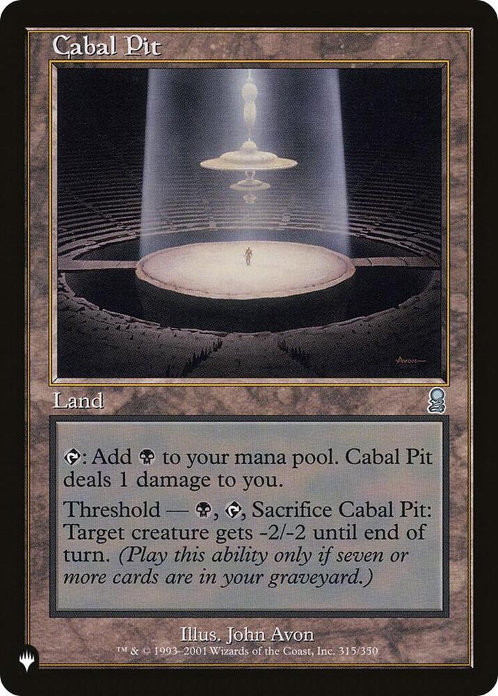 Cabal Pit (315/350) (LIST)