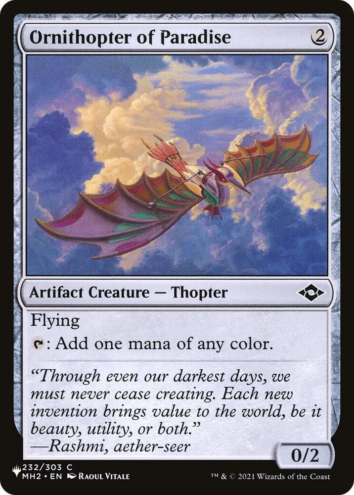 Ornithopter of Paradise (232/303) (LIST)