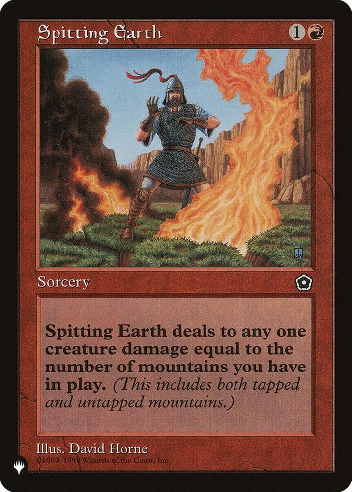 Spitting Earth (LIST)