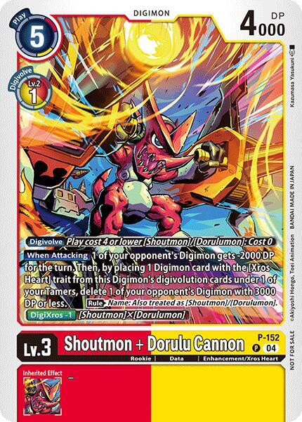 Shoutmon + Dorulu Cannon (Store Tournament 2024 Oct. - Dec. Participation Pack) (P-152 P) (D-PR)