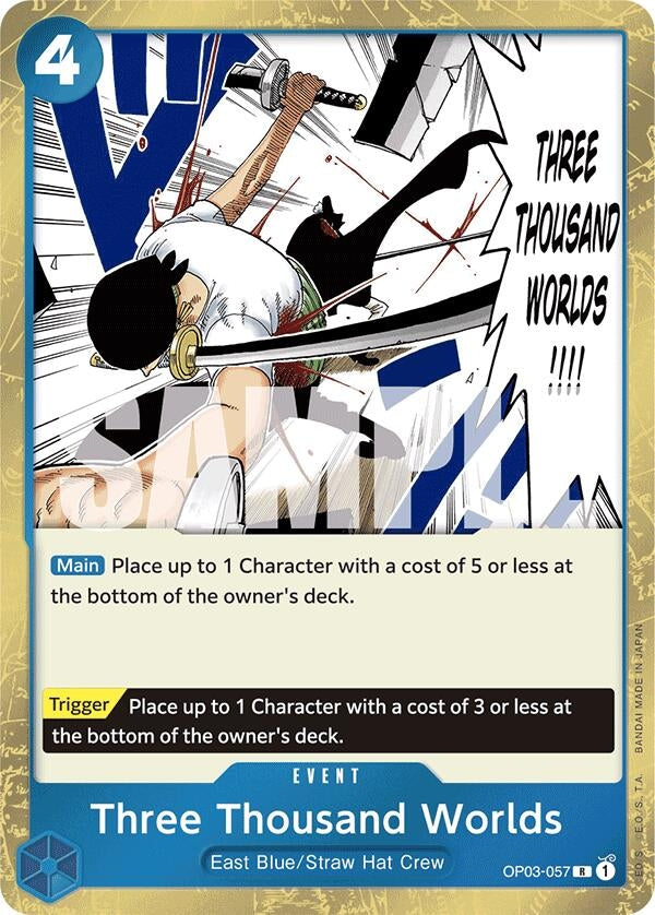 Three Thousand Worlds (Jolly Roger Foil) (OP03-057) (PRB-01)