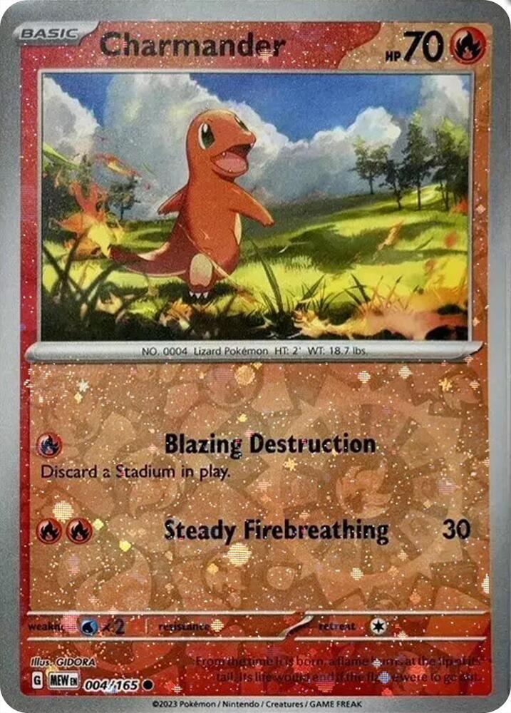 Charmander - 004/165 (Reverse Cosmos Holo) (Costco Exclusive) (004/165) (MCAP)