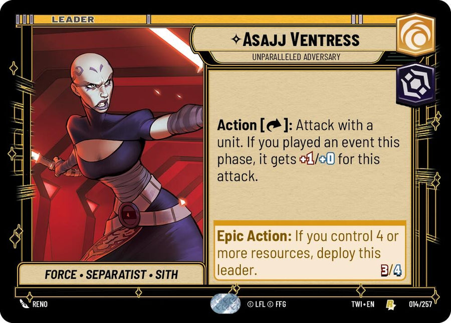 Asajj Ventress - Unparalleled Adversary (014/257) (TWI)