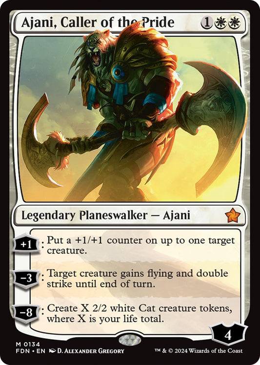 Image for Ajani, Caller of the Pride (134) (FDN) - Magic: The Gathering