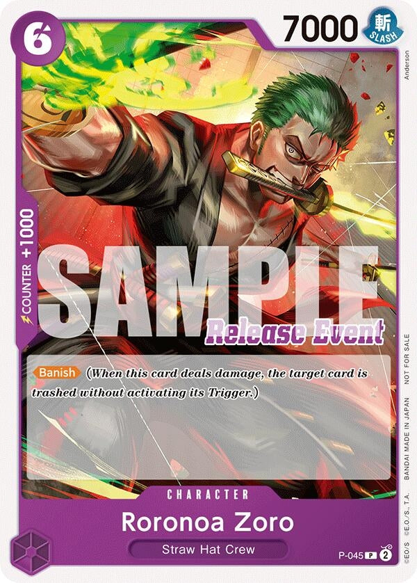 Roronoa Zoro (ST15 - ST20 Release Event Pack) (P-045) (OP-PR)