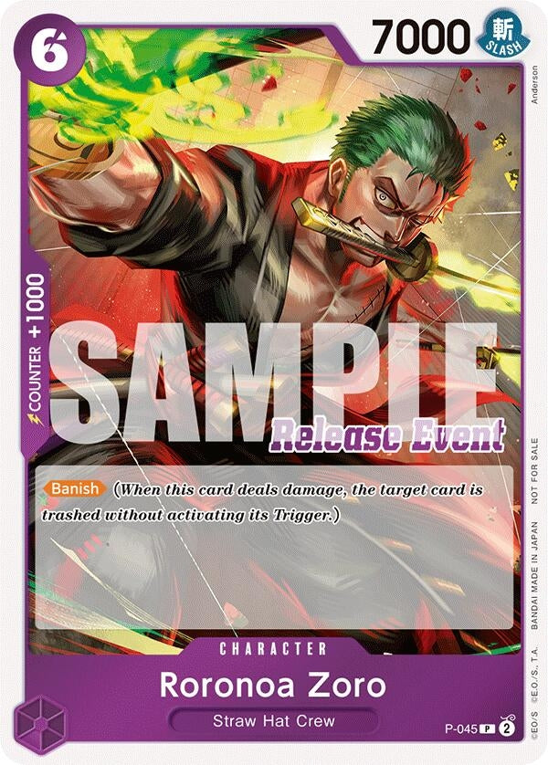 Roronoa Zoro (ST15 - ST20 Release Event Winner Pack) (P-045) (OP-PR)