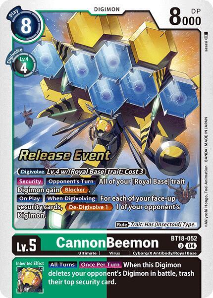 CannonBeemon (BT18-052 U) (BT18-19_PR)