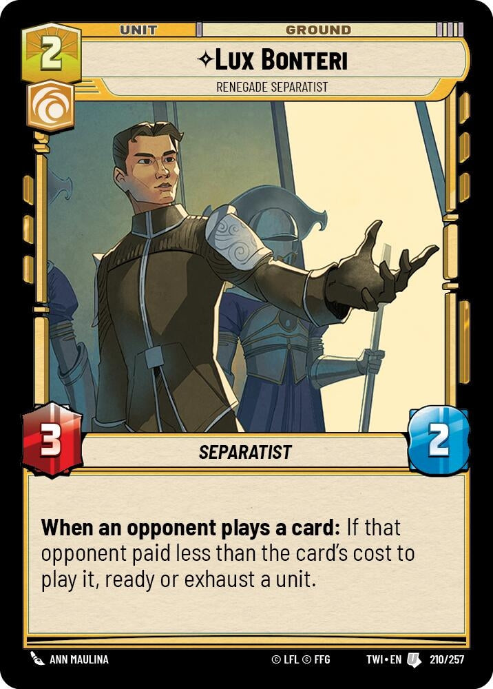 Lux Bonteri - Renegade Separatist (210/257) (TWI)