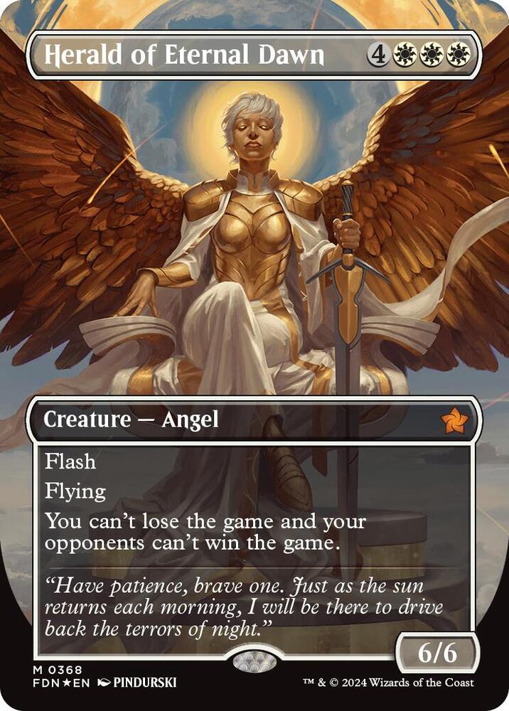 Herald of Eternal Dawn (Borderless) (Mana Foil) (368) (FDN)