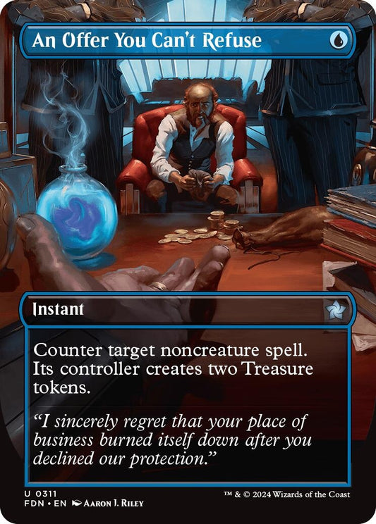 Image for An Offer You Can't Refuse (Borderless) (311) (FDN) - Magic: The Gathering