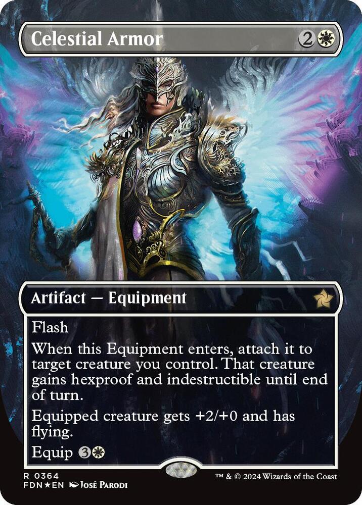 Celestial Armor (Borderless) (Mana Foil) (364) (FDN)
