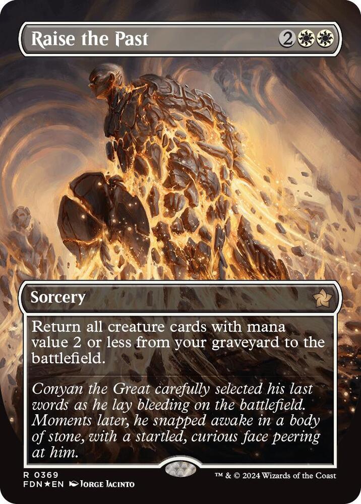 Raise the Past (Borderless) (Mana Foil) (369) (FDN)