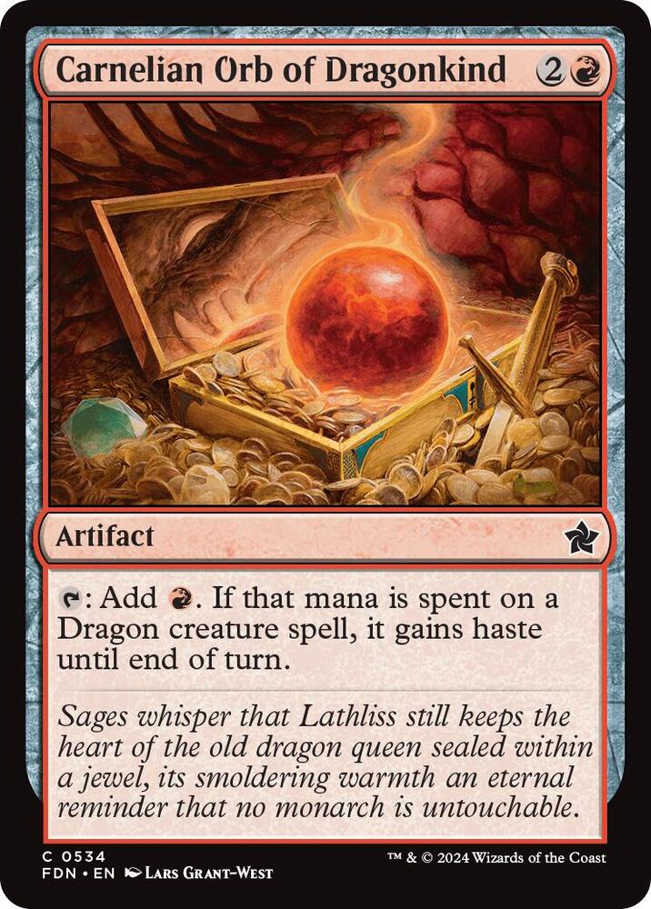 Carnelian Orb of Dragonkind (0534) (534) (FDN)