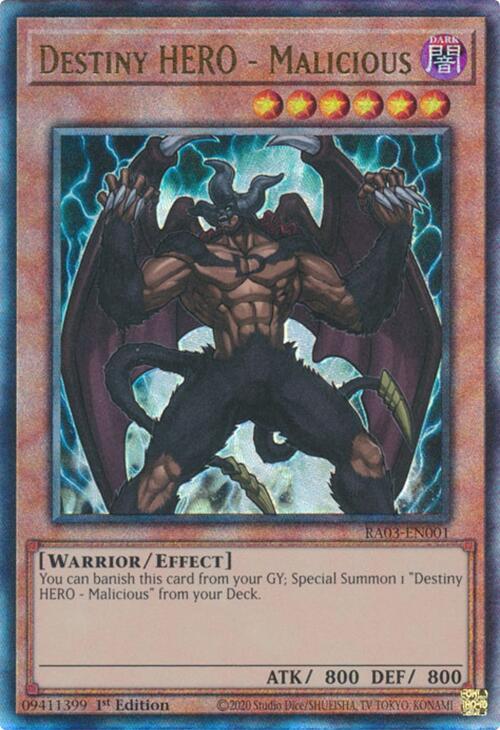 Destiny HERO - Malicious (PUR) (RA03-EN001) (RA03)