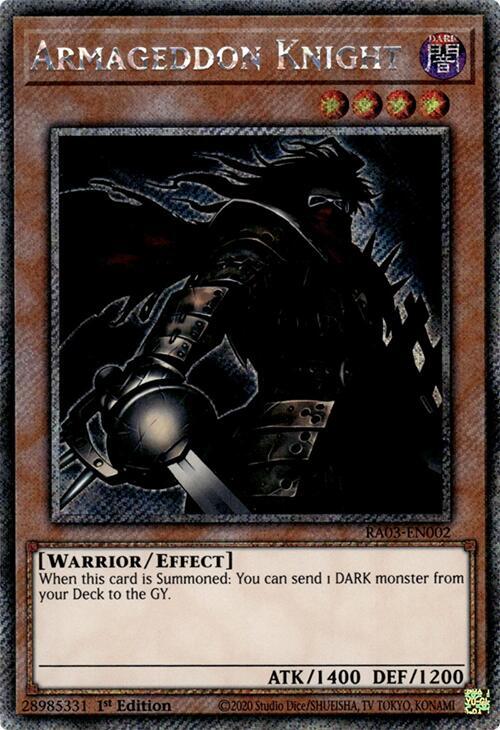 Armageddon Knight (Platinum Secret Rare) (RA03-EN002) (RA03)