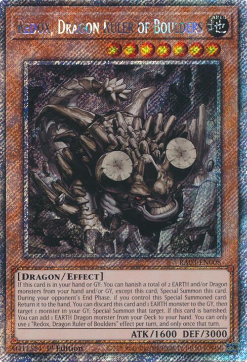 Redox, Dragon Ruler of Boulders (Platinum Secret Rare) (RA03-EN008) (RA03)