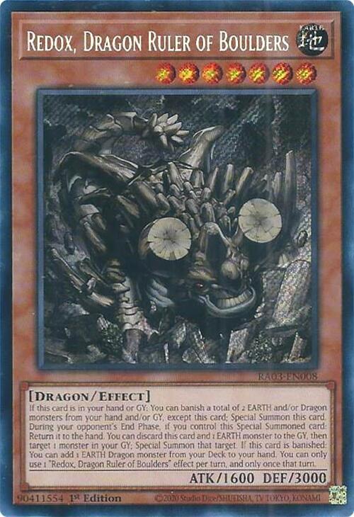 Redox, Dragon Ruler of Boulders (Secret Rare) (RA03-EN008) (RA03)