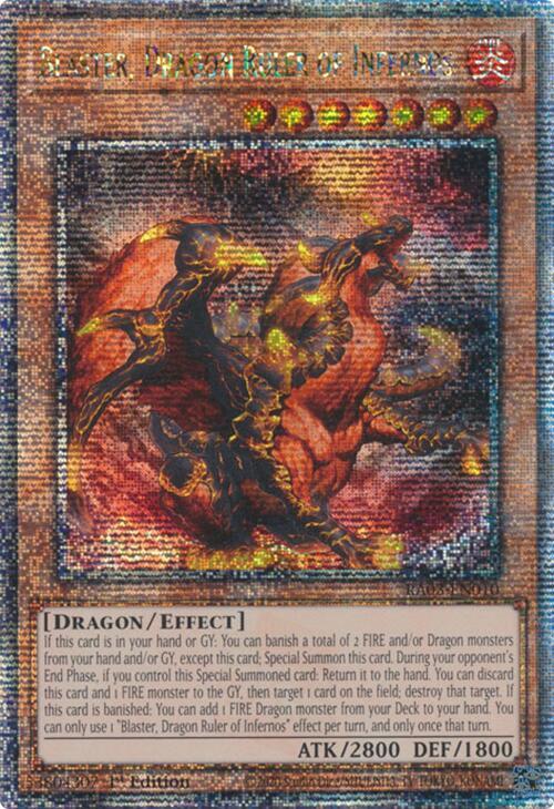 Blaster, Dragon Ruler of Infernos (Quarter Century Secret Rare) (RA03-EN010) (RA03)