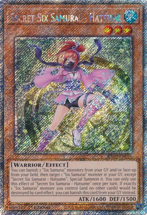 Secret Six Samurai - Hatsume (Platinum Secret Rare) (RA03-EN016) (RA03)