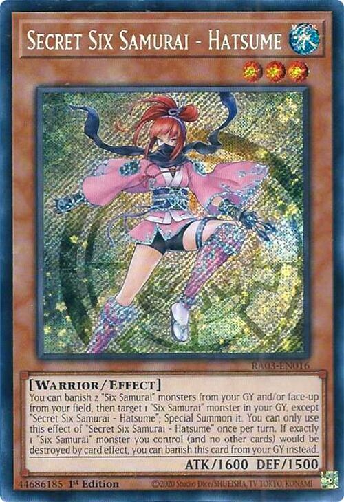 Secret Six Samurai - Hatsume (Secret Rare) (RA03-EN016) (RA03)