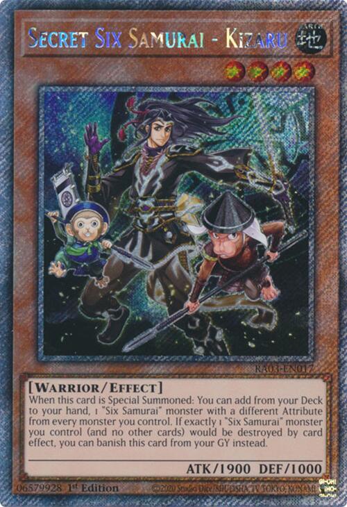 Secret Six Samurai - Kizaru (Platinum Secret Rare) (RA03-EN017) (RA03)