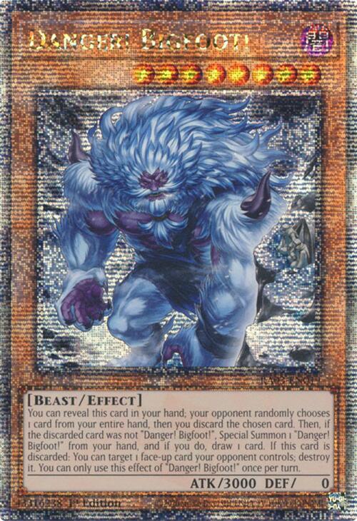 Danger! Bigfoot! (Alternate Art) (Quarter Century Secret Rare) (RA03-EN019) (RA03)