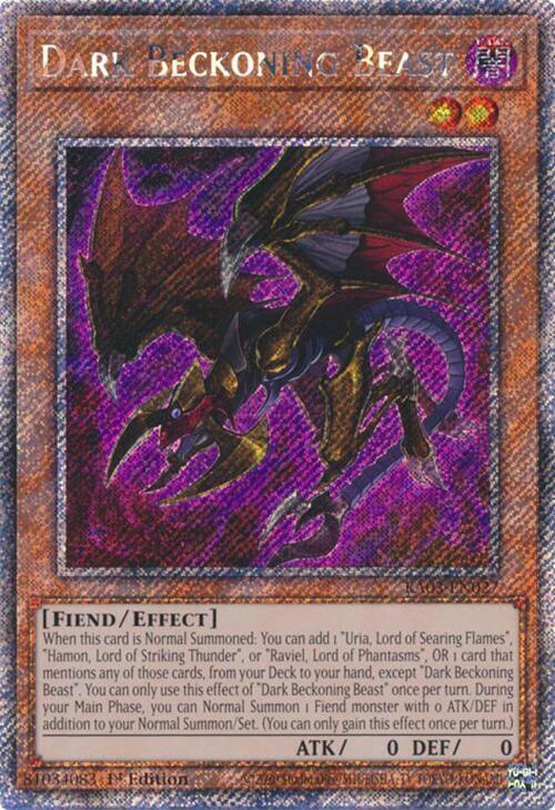 Dark Beckoning Beast (Platinum Secret Rare) (RA03-EN027) (RA03)