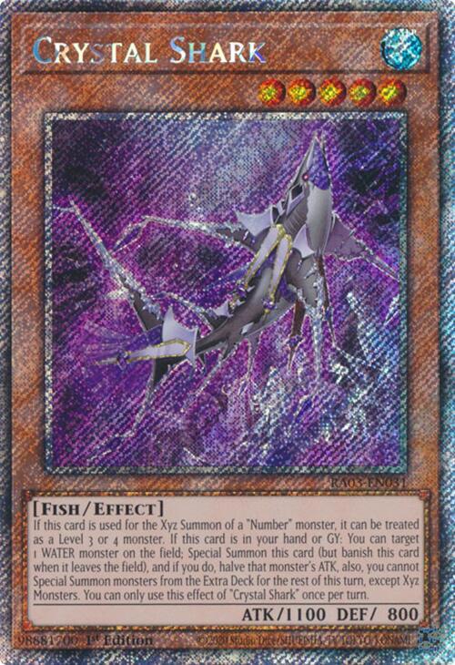 Crystal Shark (Platinum Secret Rare) (RA03-EN031) (RA03)