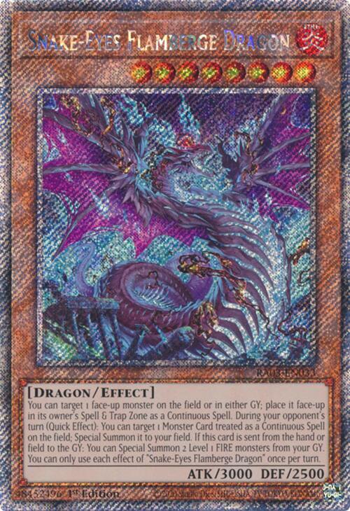 Snake-Eyes Flamberge Dragon (Platinum Secret Rare) (RA03-EN033) (RA03)