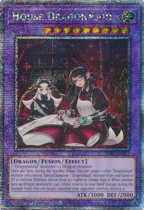 House Dragonmaid (Alternate Art) (Quarter Century Secret Rare) (RA03-EN037) (RA03)