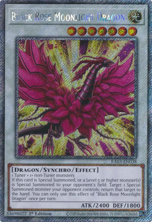 Black Rose Moonlight Dragon (Platinum Secret Rare) (RA03-EN038) (RA03)