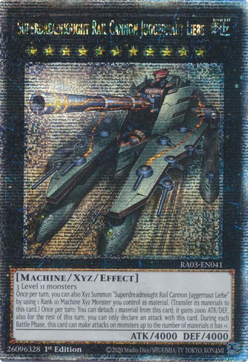 Superdreadnought Rail Cannon Juggernaut Liebe (Quarter Century Secret Rare) (RA03-EN041) (RA03)