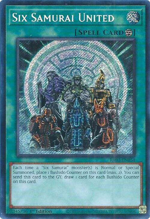 Six Samurai United (Secret Rare) (RA03-EN054) (RA03)