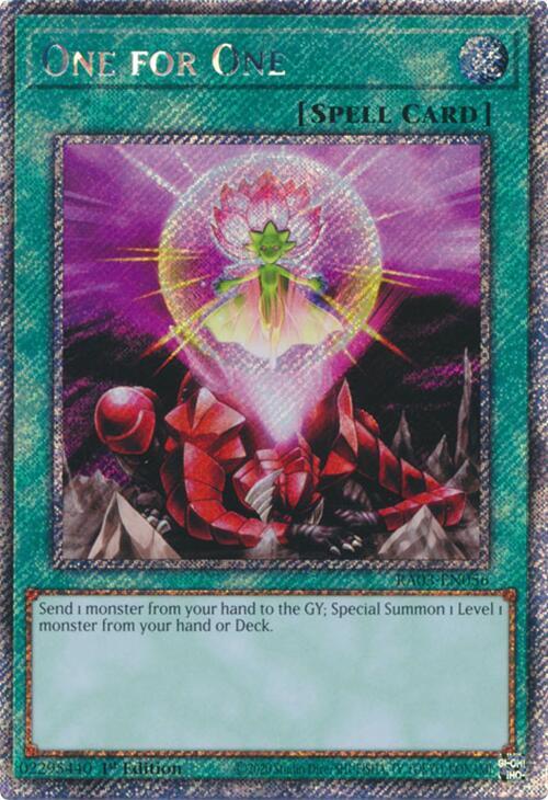 One for One (Platinum Secret Rare) (RA03-EN056) (RA03)