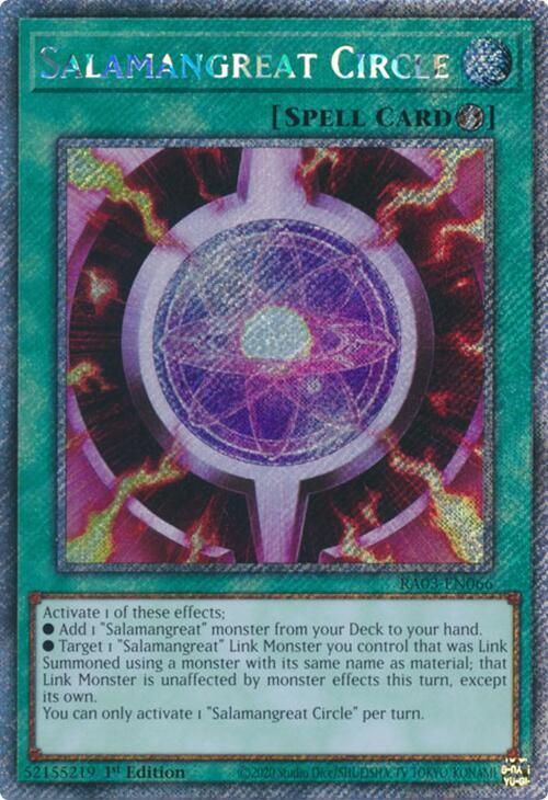 Salamangreat Circle (Platinum Secret Rare) (RA03-EN066) (RA03)