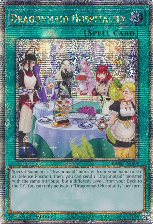 Dragonmaid Hospitality (Alternate Art) (Quarter Century Secret Rare) (RA03-EN068) (RA03)