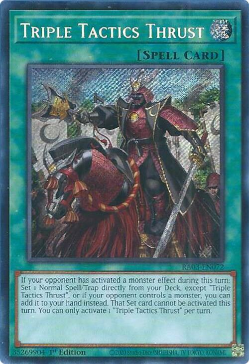 Triple Tactics Thrust (Secret Rare) (RA03-EN072) (RA03)